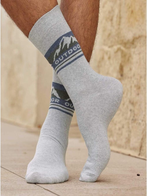 Lot de 4 Paires de Chaussettes Fantaisie  - ATLAS FOR MEN - Kiabi