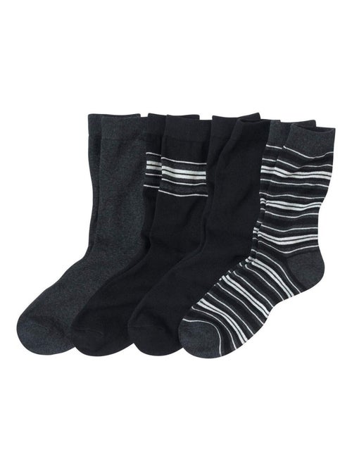 Lot de 4 Paires de Chaussettes Fantaisie   - ATLAS FOR MEN - Kiabi