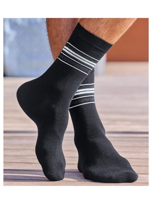Lot de 4 Paires de Chaussettes Fantaisie   - ATLAS FOR MEN - Kiabi