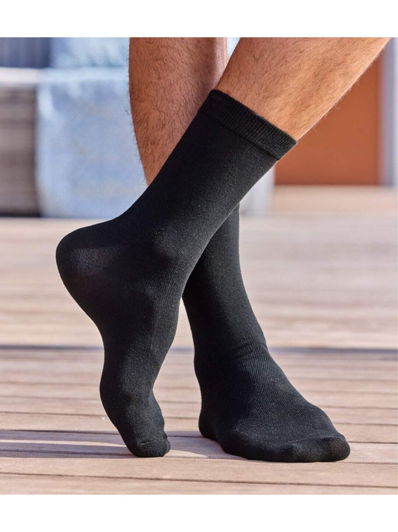 Lot de 4 Paires de Chaussettes Fantaisie   - ATLAS FOR MEN Gris Noir - Kiabi
