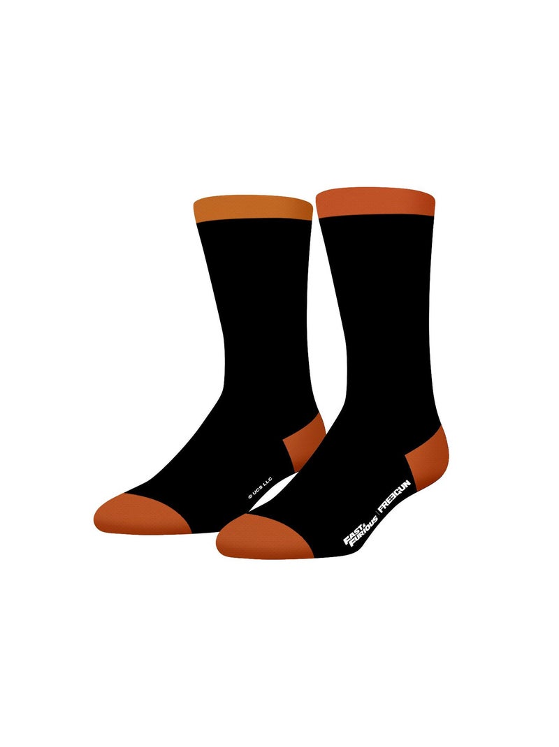 Lot de 4 paires de chaussettes Fast and Furious Freegun Noir Orange clair - Kiabi