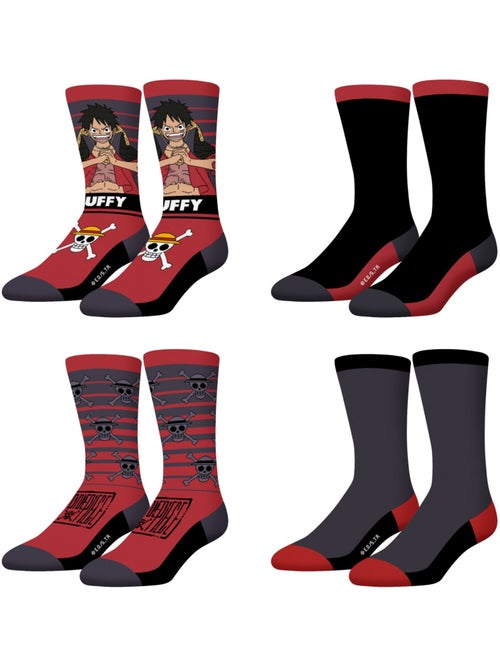 Lot de 4 paires de chaussettes garçon One Piece Freegun - Kiabi