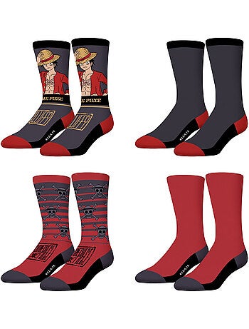 Lot de 4 paires de chaussettes garçon one piece freegun