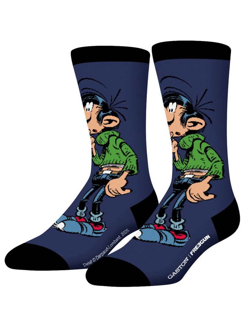 Lot de 4 paires de chaussettes Gaston Lagaffe Freegun Noir - Kiabi