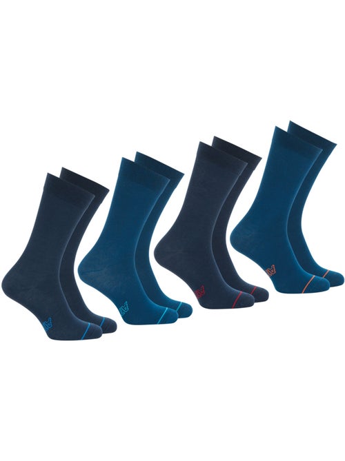 Lot de 4 paires de chaussettes hautes crew ecopack athena - Kiabi