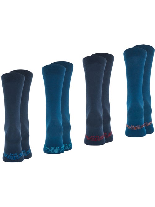 Lot de 4 paires de chaussettes hautes crew ecopack athena - Kiabi