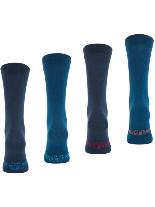 Lot de 4 paires de chaussettes hautes crew ecopack athena - Kiabi