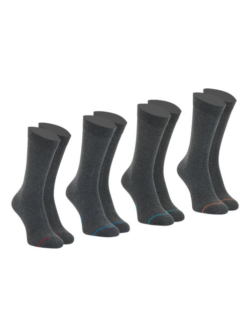 Lot de 4 paires de chaussettes hautes crew Ecopack Athena - Kiabi