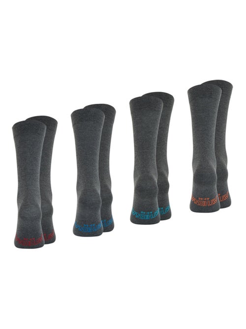 Lot de 4 paires de chaussettes hautes crew Ecopack Athena - Kiabi
