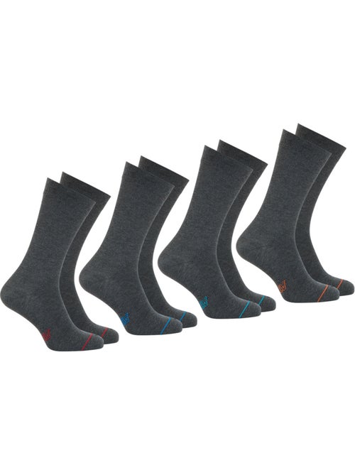 Lot de 4 paires de chaussettes hautes crew ecopack athena - Kiabi