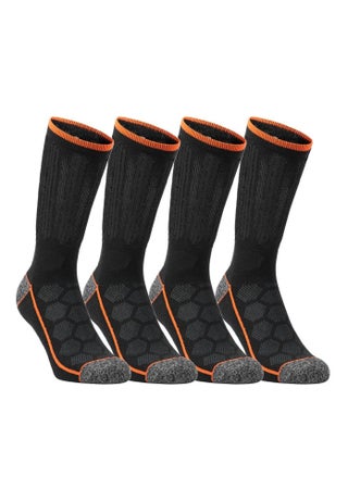 Lot de 4 Paires de Chaussettes hautes de travail Tool Black & Decker