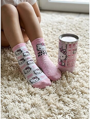 Lot de 4 paires de chaussettes hello kitty