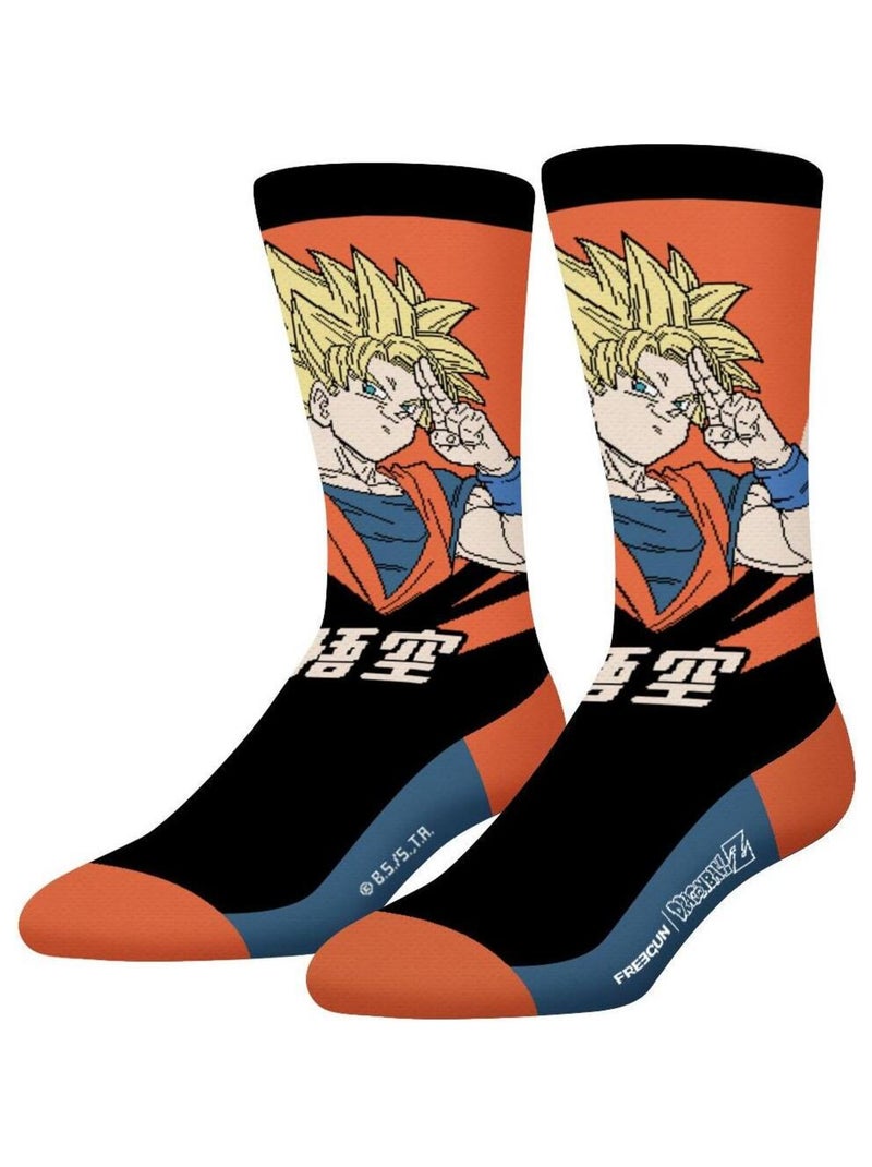 Lot de 4 paires de chaussettes Homme Dragon Ball Z Songoku Buu Freegun Orange - Kiabi