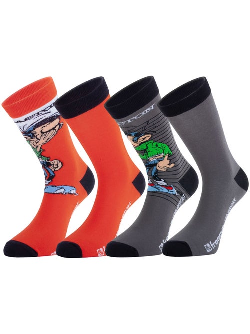 Lot de 4 paires de chaussettes homme gaston lagaffe a2 freegun - Kiabi