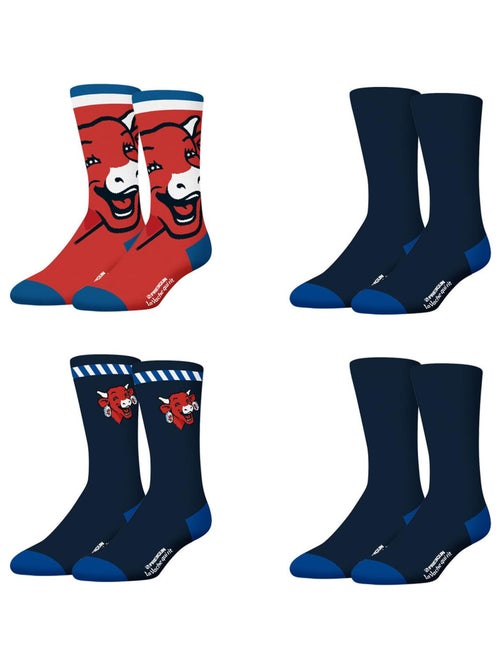 Lot de 4 paires de chaussettes homme La Vache Qui Rit Freegun - Kiabi