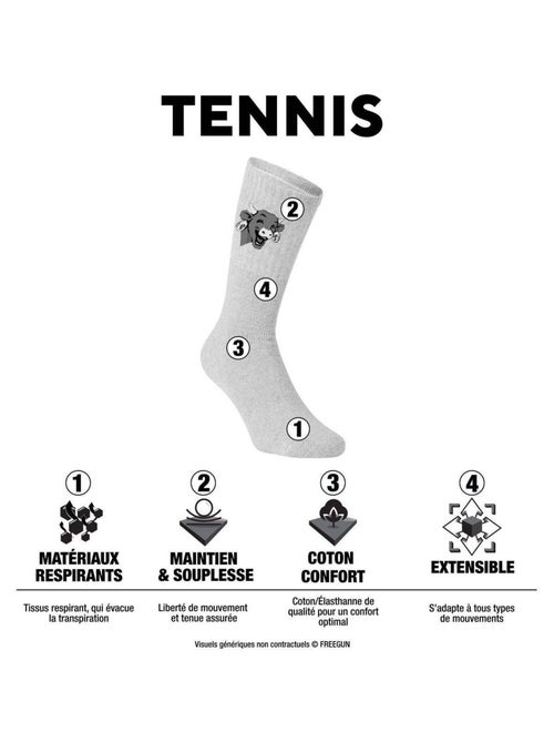 Lot de 4 paires de chaussettes homme La vache qui rit Freegun - Kiabi Lot de 4 paires de chaussettes homme La vache qui rit Freegun - Kiabi