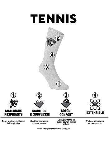 Lot de 4 paires de chaussettes homme La vache qui rit Freegun