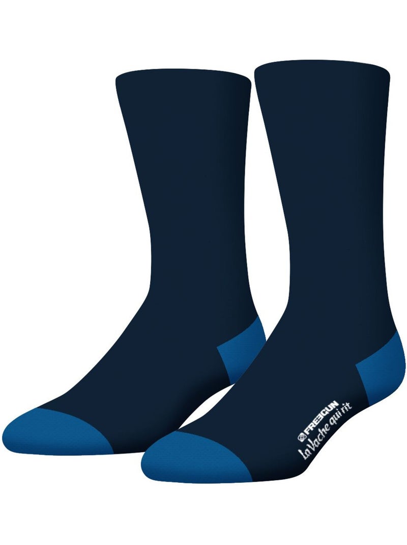 Lot de 4 paires de chaussettes homme La vache qui rit Freegun Noir - Kiabi