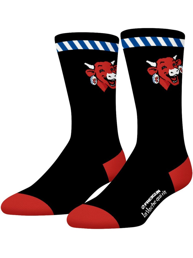 Lot de 4 paires de chaussettes homme La vache qui rit Freegun Noir - Kiabi