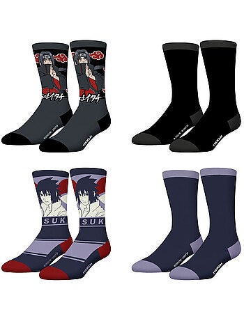 Lot de 4 paires de chaussettes Homme Naruto Shippuden Freegun