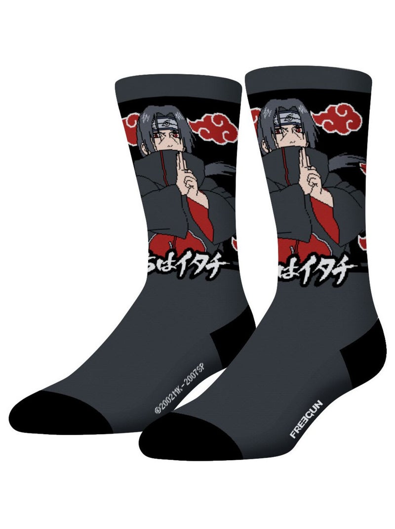 Lot de 4 paires de chaussettes Homme Naruto Shippuden Freegun Noir - Kiabi