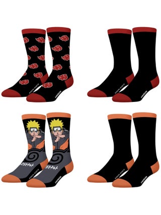Lot de 4 paires de chaussettes homme Naruto Shippuden Freegun