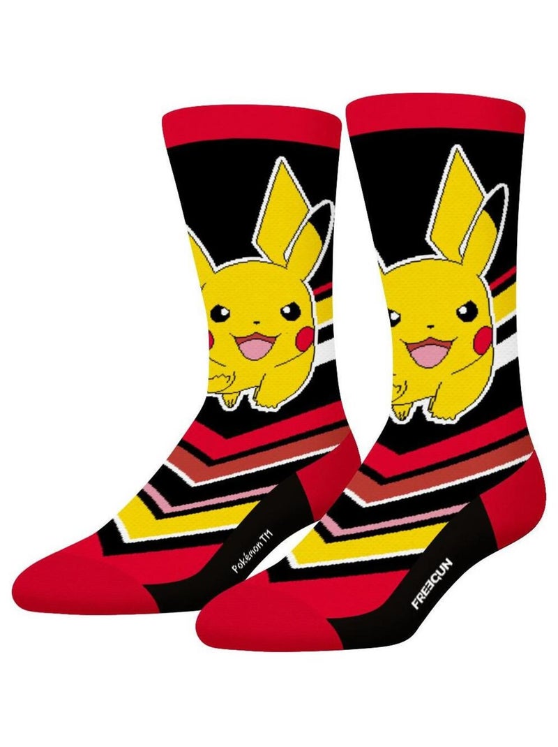 Lot de 4 paires de chaussettes homme Pokemon Freegun Jaune - Kiabi