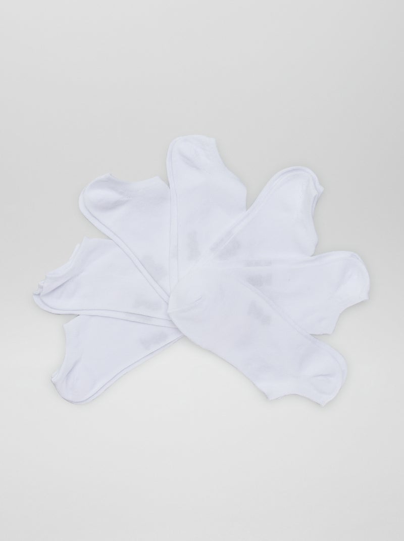 Lot de 4 paires de chaussettes invisibles Blanc - Kiabi