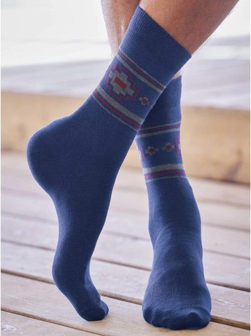 Lot de 4 Paires de Chaussettes Jacquard  - ATLAS FOR MEN - Kiabi