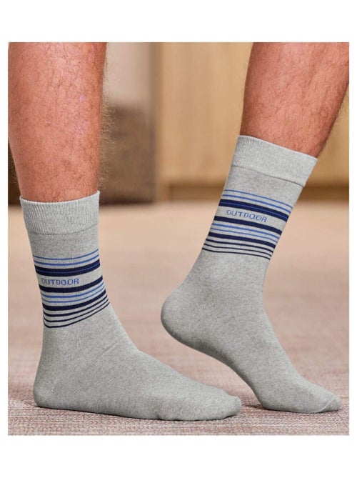 Lot de 4 Paires de Chaussettes Jacquard  - ATLAS FOR MEN - Kiabi