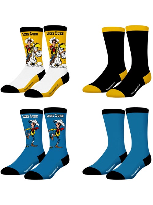 Lot de 4 paires de chaussettes Lucky Luke Freegun - Kiabi