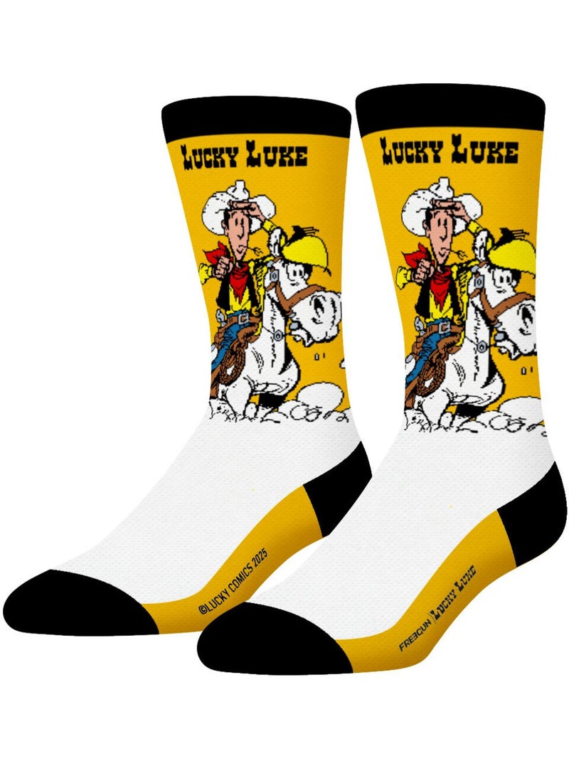 Lot de 4 paires de chaussettes Lucky Luke Freegun Bleu - Kiabi