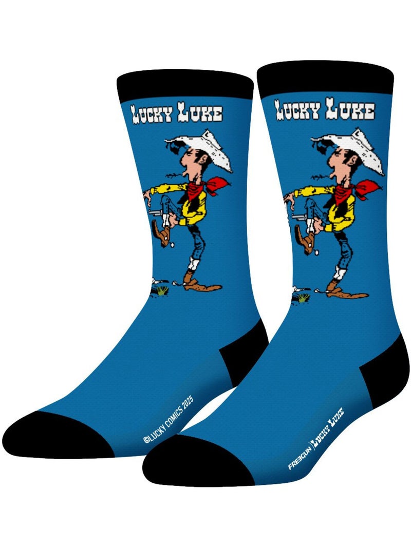 Lot de 4 paires de chaussettes Lucky Luke Freegun Bleu - Kiabi