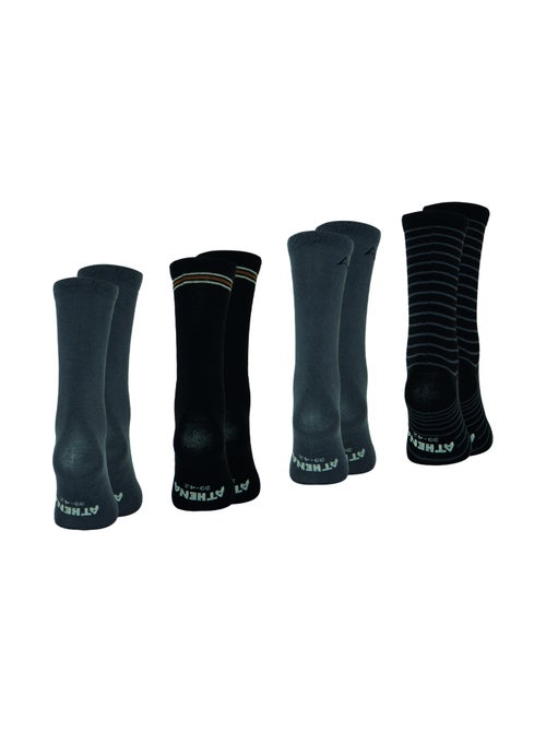 Lot de 4 paires de chaussettes mi-hautes homme Ecopack Athena - Kiabi