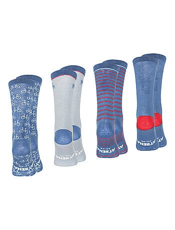 Lot de 4 mi-chaussettes homme Ecopack Athena
