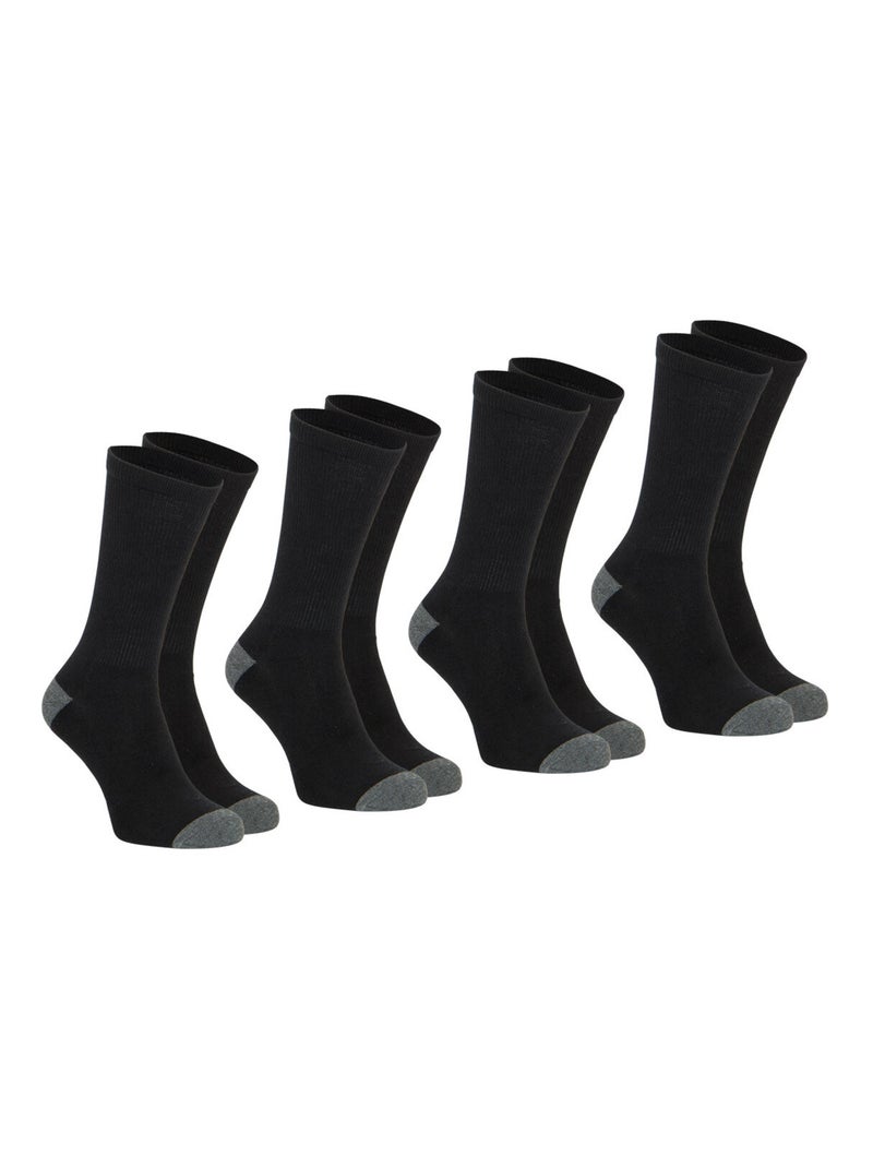 Lot de 4 paires de chaussettes mi-hautes homme Ecopack Sport Athena Noir Gris - Kiabi