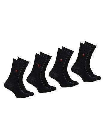 Lot de 4 paires de chaussettes mi-hautes homme Essentiels coton peigné Eminence