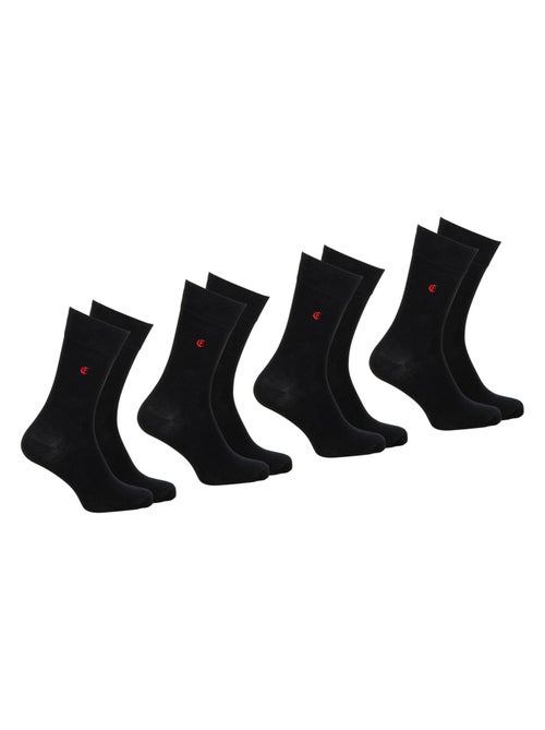 Lot de 4 paires de chaussettes mi-hautes homme Essentiels coton peigné Eminence - Kiabi