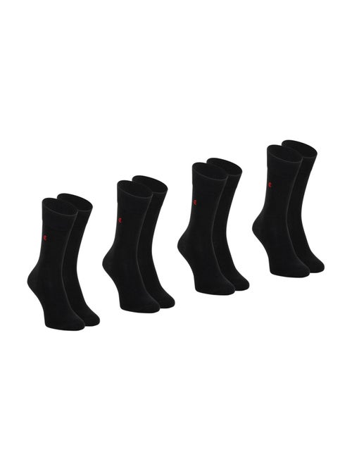 Lot de 4 paires de chaussettes mi-hautes homme Essentiels coton peigné Eminence - Kiabi