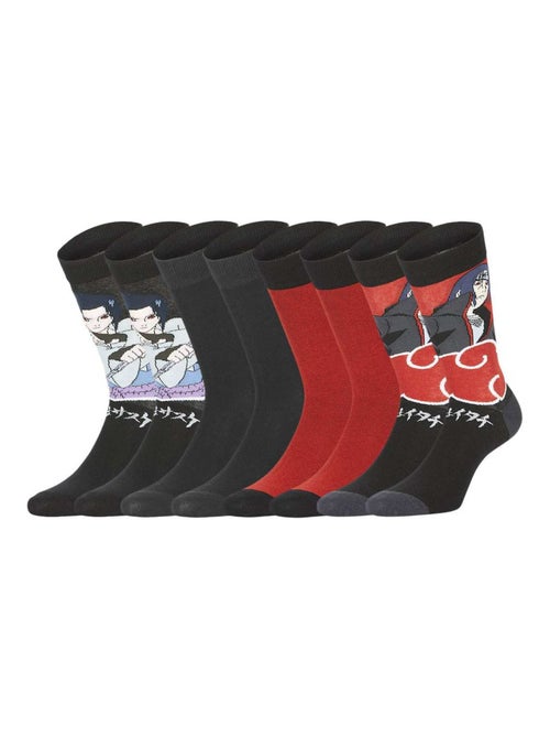 Lot de 4 paires de chaussettes Naruto Shippuden Garçon Freegun - Kiabi