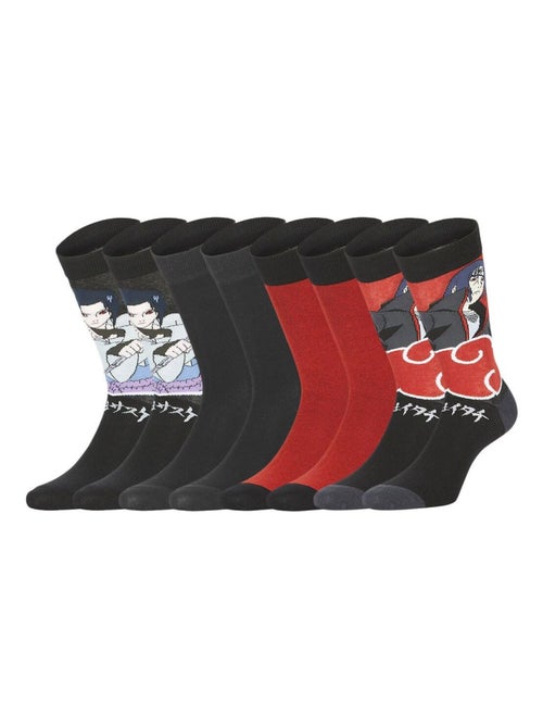 Lot de 4 paires de chaussettes Naruto Shippuden Garçon Freegun - Kiabi