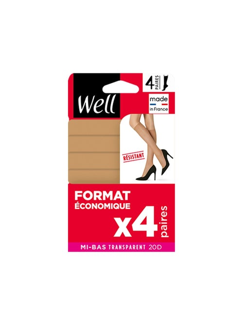 Lot de 4 paires de mi-bas FORMAT ECO - Kiabi