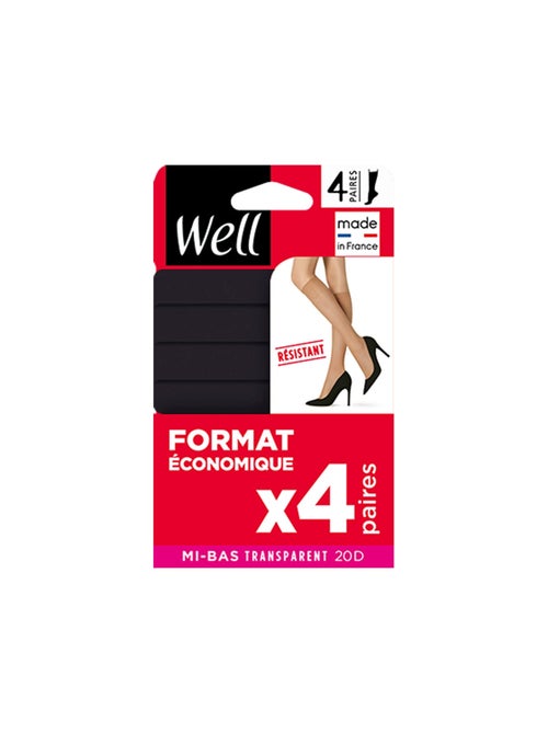 Lot de 4 paires de mi-bas FORMAT ECO - Kiabi