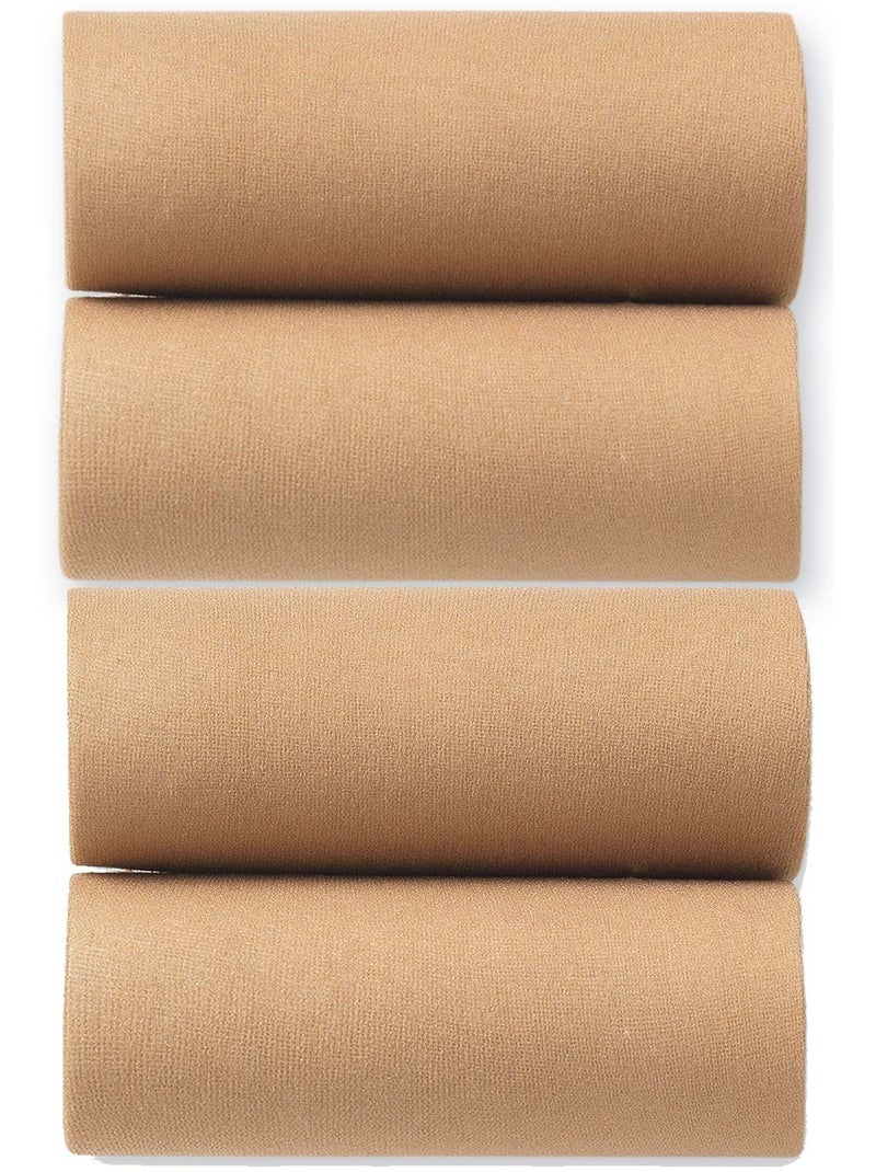 Lot de 4 paires de mi-bas grande largeur - DAXON Beige - Kiabi