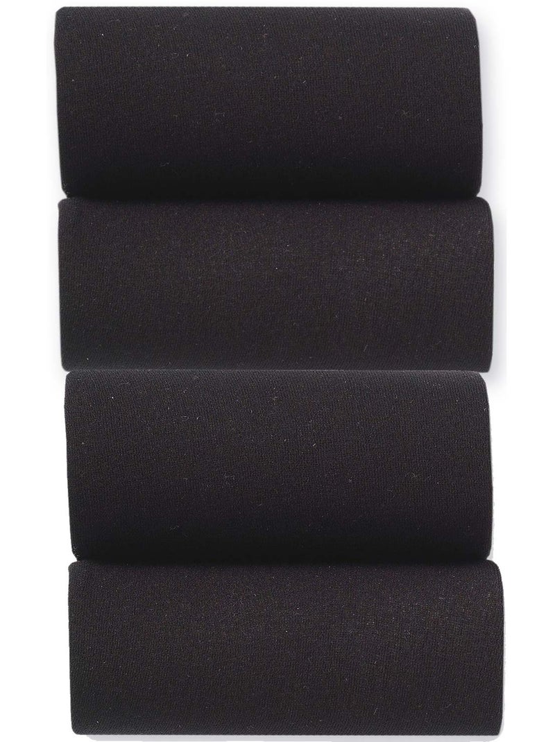 Lot de 4 paires de mi-bas grande largeur - DAXON Noir Noir - Kiabi