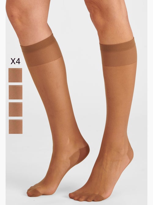 Lot de 4 paires de mi-bas voile 20D - Damart - Kiabi