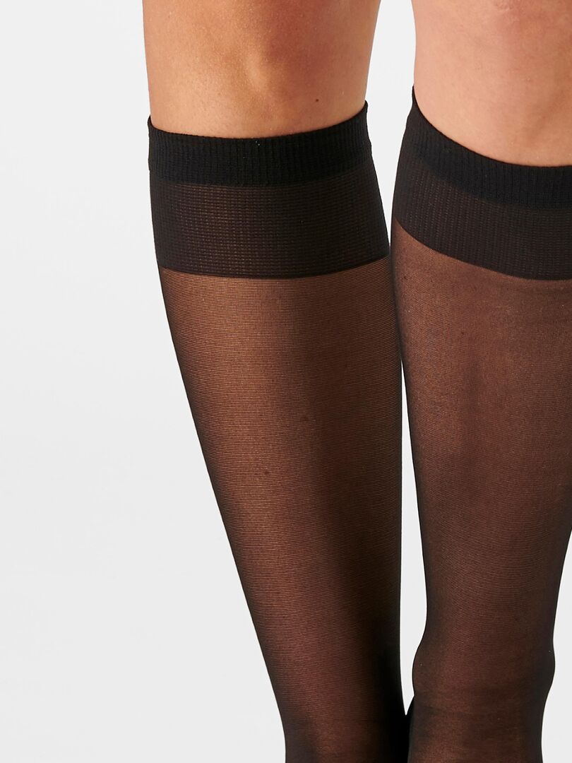 Lot De 3 Mi-bas Femme VCA Textil Coton Motif Carreaux - Confortables Et Ajustés
