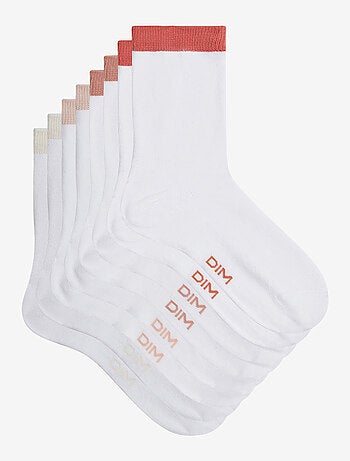 Lot de 4 paires de mi-chaussettes coton peigné EcoDim