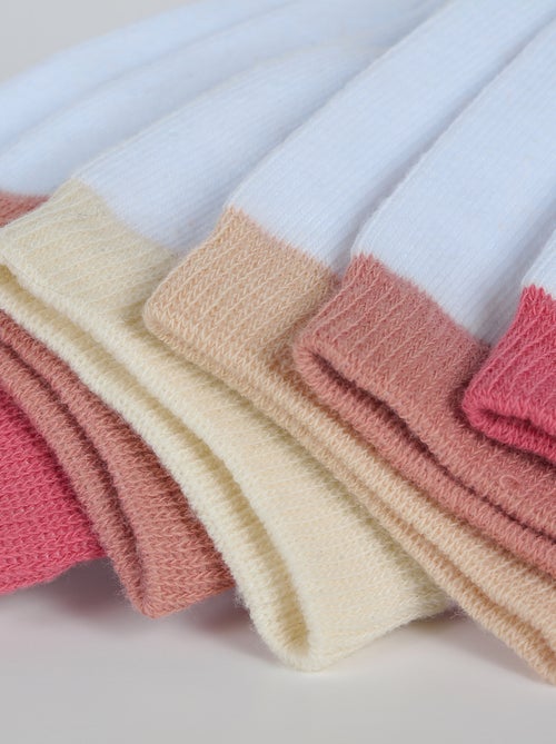 Lot de 4 paires de mi-chaussettes coton peigné EcoDim - Kiabi