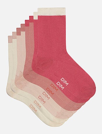Lot de 4 paires de mi-chaussettes coton peigné EcoDim